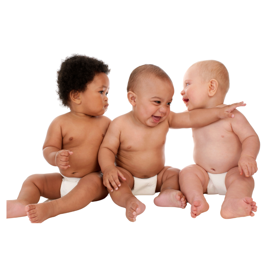 Hispanic toddler with jean shirt on.